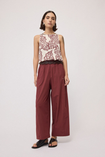 Popeline Ballonhose Merlot