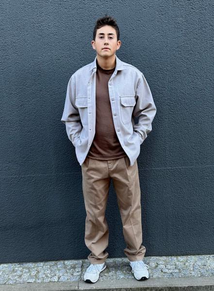 Overshirt Wool Sandmelange