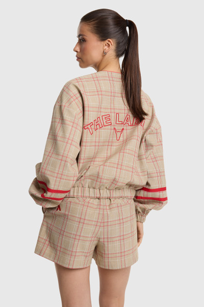 Sporty Check Bomber sand