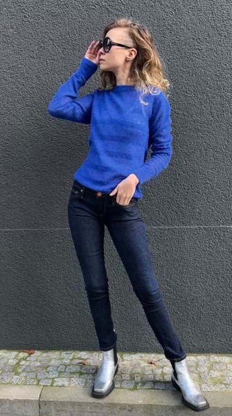 Tee Thin Knit electric blue