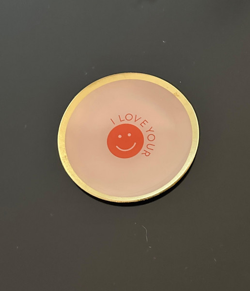 Love Plates Glasteller M Smile rosa