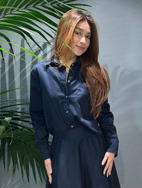 Blouse Jane Cropped Dark Blue