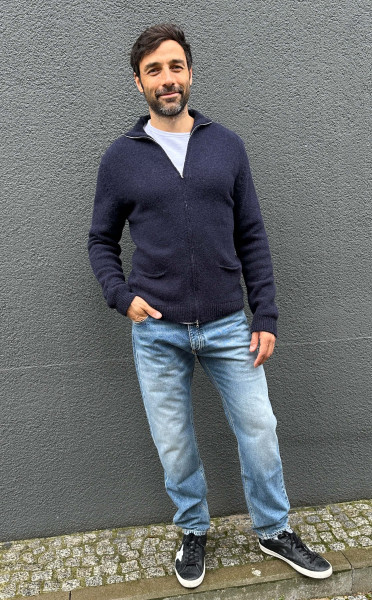 Cardigan Zip Navy