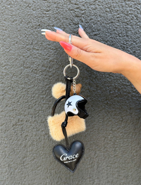 Bag Charm Teddy Bag & Bear sand