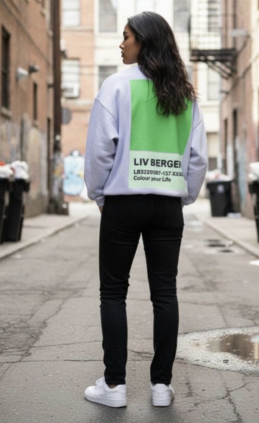 Sweater Sky Square hortensia