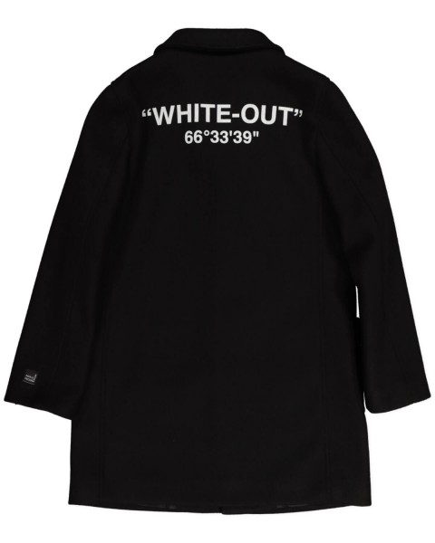 Cappotto Boy Coat White Out black