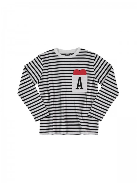 LOVE POCKET TEE - stripes