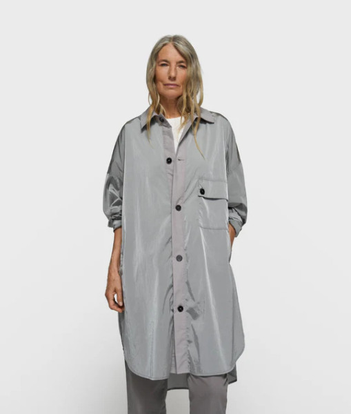 Oversized Shirt Jacket light graphite