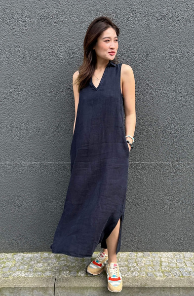 Linen Dress navy