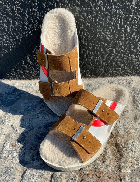 Sundl Shearling White/Farn