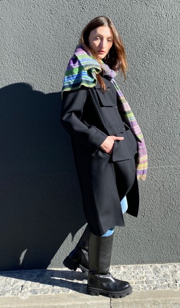 Coat black Pocket