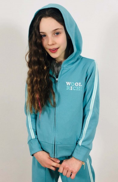 Girl's Basic Hoodie Light Turquoise