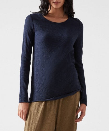 Slub Jersey destroyed wash Tee Midnight Slub Jersey destroyed wash Tee Midnight