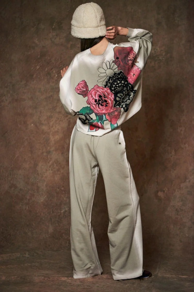 Bedrucktes Sweatshirt Tari pussywillow gray