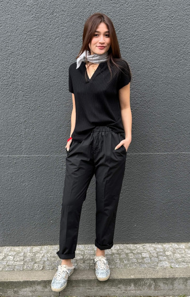 Top Bella Noir Silk-Cashmere