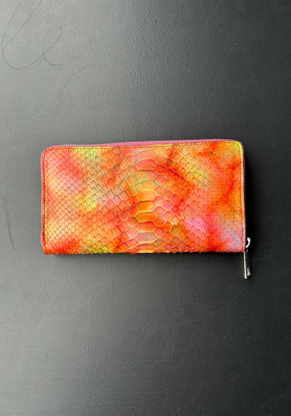 Leather Zipp Wallet Python gelb-multicolour