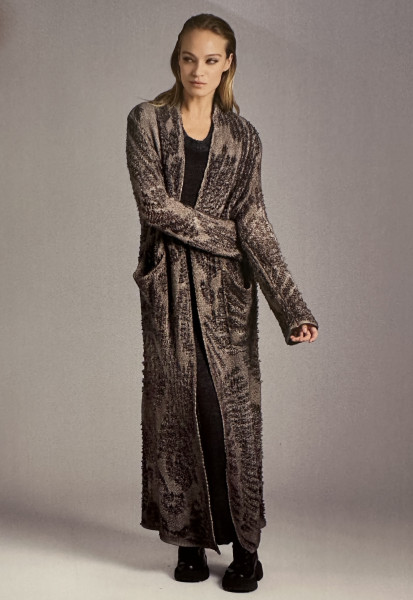 Lungo Jacquard Knitted Coat Moro