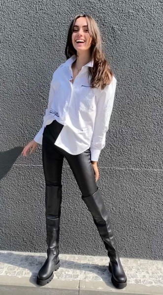 Blouse Printed Details white