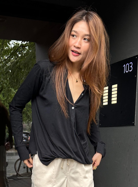 Wrap Blouse black