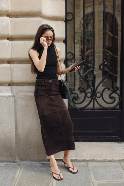 Lederrock Leda Dark Brown