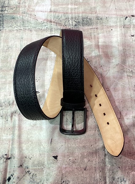 Leather Belt Hai schwarz