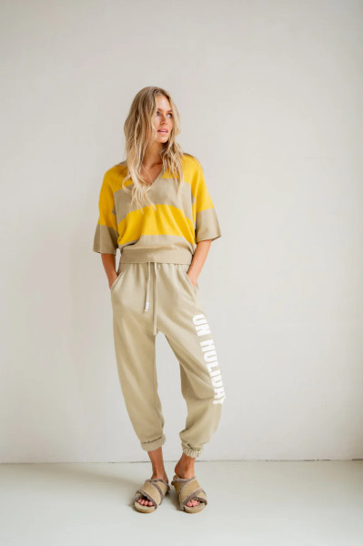 Trousers Print Pepper-Ecru