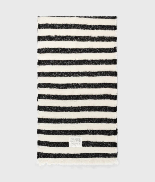 Scarf Stripes ecru/black