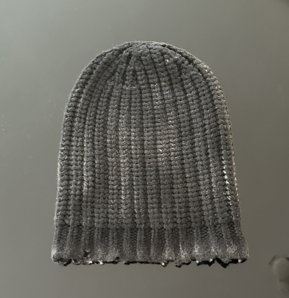 Unisex Knitted Hat Greymelange/black