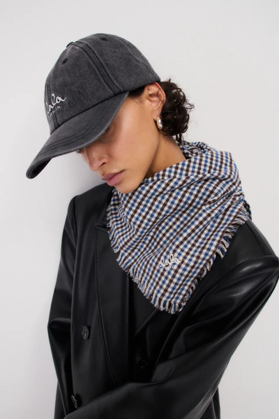 Triangle Taila Cotton Flannel Blue/Brown