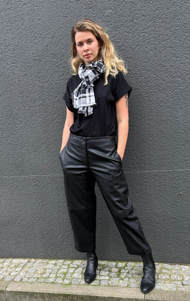 Ballonhose Veganes Leder black