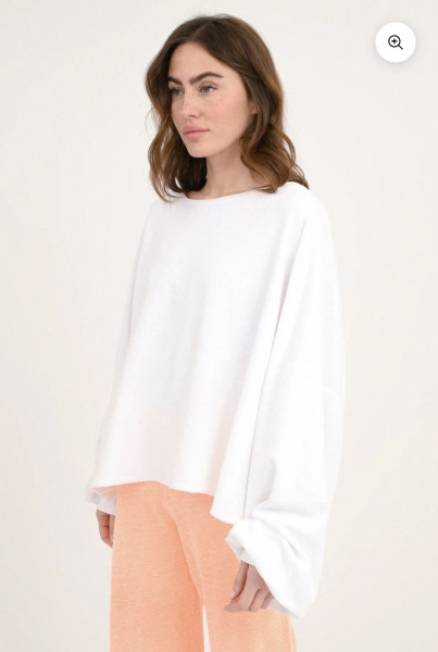 Frottee Sweatshirt Bira White