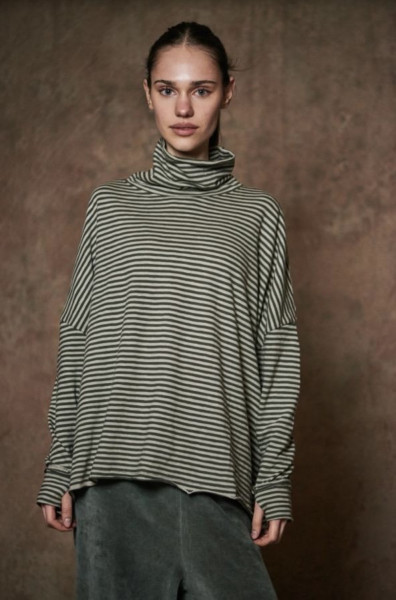 Langarmshirt Kimbe thyme + pussywillow gray