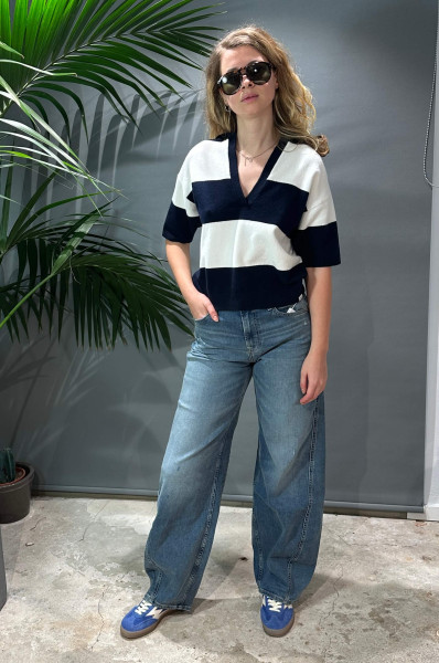 Jumper Stripe navy/ecru