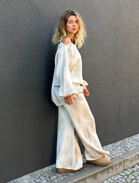 Aou Pants white dove