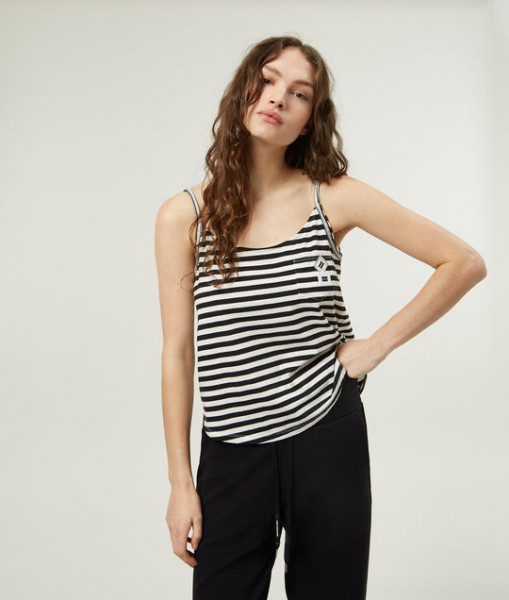 Strappy Top Stripe black/ecru