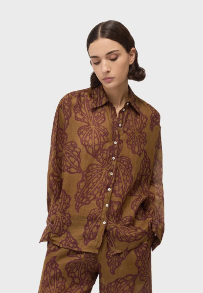 Hemdbluse Rhum/Merlot
