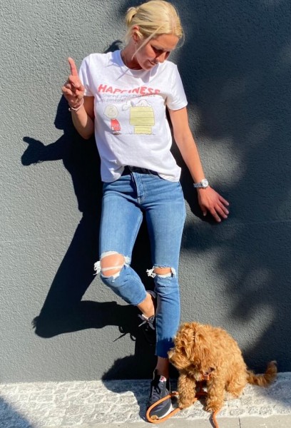 70S Loose Tee Sharing with Someone Vintagewhite