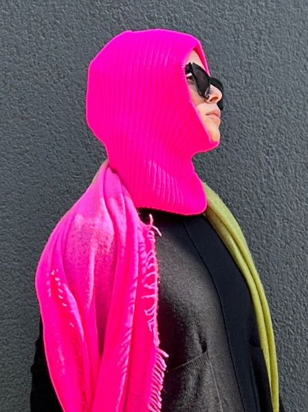 Balaclava Knitwear neon pink