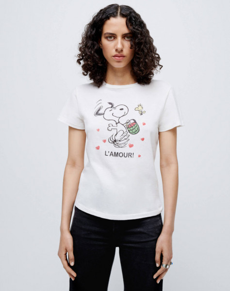Classic Tee Lamour Snoopy Vintage White