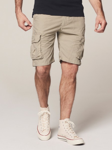 Combal Shorts with Belt Graphic Popeline