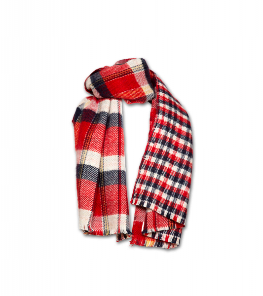 Matt Max check scarf red