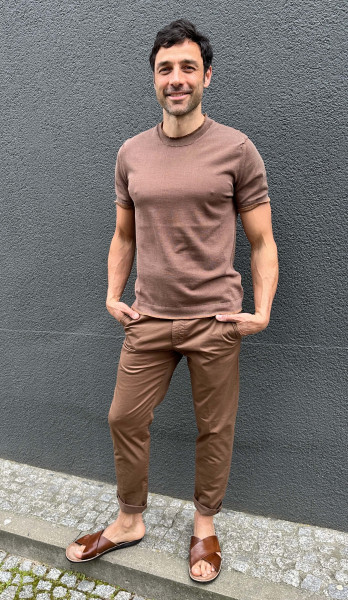 Feinstrick T-Shirt Moro Nut
