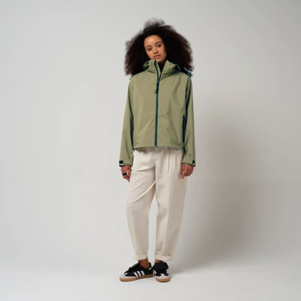Factor Waterproof Short Jacket aloe green
