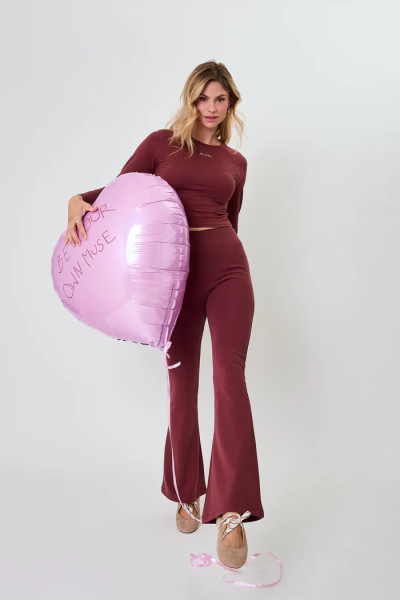 Tia The Bootcut Leggings Cherrywood