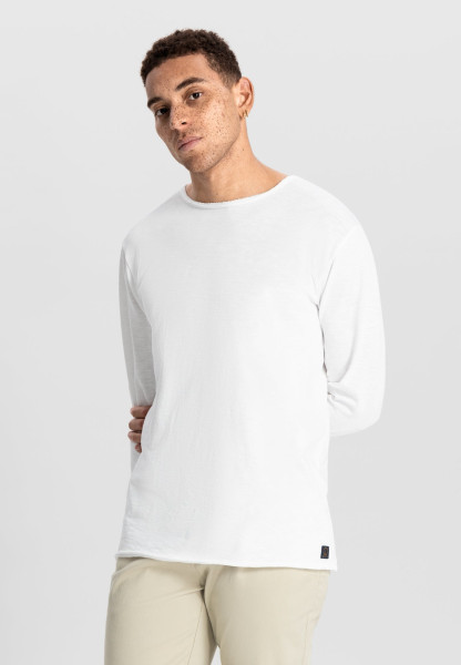 Newman Crew Jersey Long Sleeve white