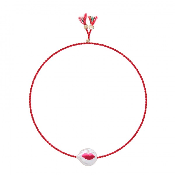 Charm Bracelet Lips Süßwasserperle