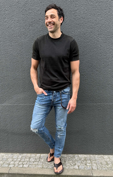 Feinstrick T-Shirt Moro Dark
