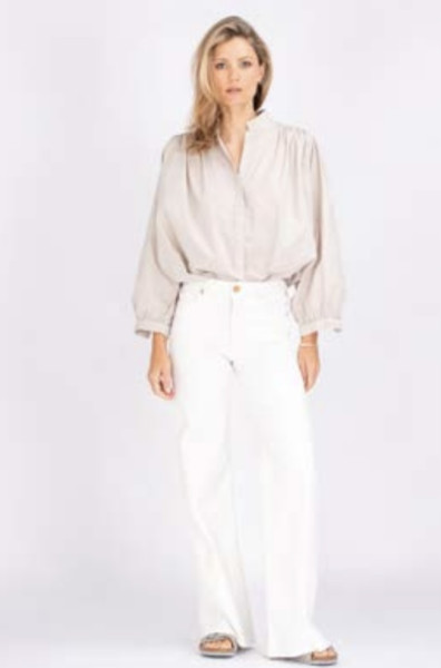Mija Flared Leg Jeans white