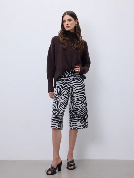 Joanna Kaschmir-Bermudashorts Zebre