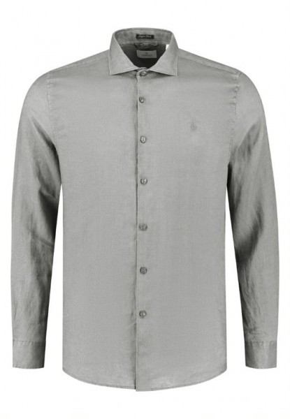 Jagger Shirt Linen Chost Grey